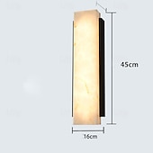 abordables appliques murales extérieures-Applique murale LED d&#039;extérieur design linéaire, éclairage en marbre étanche, applique murale d&#039;intérieur moderne pour chambre à coucher, lumière blanche chaude, 1 pièce