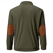 abordables Sudaderas Básicas_-Hombre Sudadera Albaricoque Negro Verde Ejército Marrón Gris Claro Cuello Mao Bloque de color Retazos Bolsillo Con Texturas Deporte Diario Festivos Poliéster Pana Ropa de calle Básico Casual
