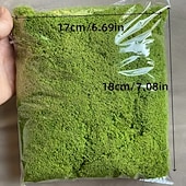 cheap Artificial Plants &amp; Flowers-Realistic Artificial Moss(100g), Durable Plastic DIY Indoor Garden Decor, Natural Green Moss for Glass Terrariums, Planters, Outdoor Landscaping, Textured Garden Accessories