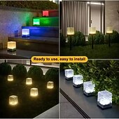 abordables Éclairage au sol-Lampe solaire multifonctionnelle alimentée par piquet de jardin, lampe d&#039;extérieur étanche et économe en énergie avec détecteur de mouvement pour balcon &amp;décoration de terrasse 1 pièce