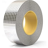 voordelige Woonbenodigdheden-Aluminiumbutyltape, 5 cm x 500 cm (2 inch x 16,5 voet) waterdichte lekdichtingstape voor metalen dakbedekking, camperdaken, ramen en reparatie van lekken in goten