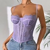 olcso fűző-Retró Középkori Reneszánsz Fűző Prsluk Bustier Jelmez Női Kelta Fantasy Mindszentek napja Farsang Parti Alkalmi / Napi LARP Felnőttek Fűző