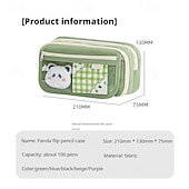 cheap Pencil Cases &amp; Holders-Large Capacity Storage Bag with 9-layer Pencil Case Transparent Compartment and Magnetic Button Flap for Easy Retrieval