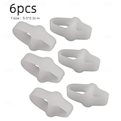 ieftine Îngrijire personală și sănătate-6 bucăți de capace și separatoare din silicon pentru degete, protecții moi pentru degete cu recul pentru degete ciocan, ameliorarea hallux valgus, deformări ale degetelor, calmarea durerii și