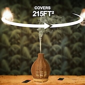 cheap Bedside Lamp-1pc Rattan-Style AromaMaster - Waterless Auto Shut-Off Essential Oil Diffuser for Aromatherapy Humidification and Air Purification with Whisper-Quiet Operation and Portable Design
