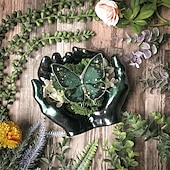 abordables Moisissure-Moule en silicone multifonctionnel en forme de main - idéal pour la fabrication de bijoux en résine, de bougies, de plantes succulentes et de décorations créatives pour la maison - kit de bricolage