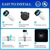 baratos Luzes Subaquáticas-10 peças de luzes solares para piscina rgb que mudam de cor, luzes solares para cerca, luzes noturnas para piscina, para festas de verão, piscina, jardim, iluminação e decoração