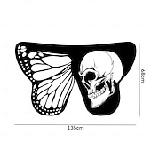 abordables Décor d&#039;Halloween d&#039;extérieur-Décoration de fête d&#039;Halloween, drapeau suspendu, bannière décorative de mort de citrouille, toile de fond photo en polyester, bannières suspendues, drapeau pour voiture, maison, jardin, décoration de fête domestique