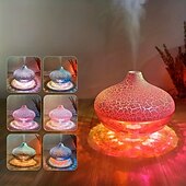 お買い得  ベッドサイドランプ-1個の新しいクリスタルランニングライトUSB加湿器アロマディフューザー10.14オンス、複数のシナリオに適していますクリスタルクラック加湿器、カラフルなアンビエントライト付きサイレントナノミスト美容水分補給デバイス