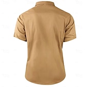 economico camicie western da uomo-Per uomo Squalo Stampa Lettere Camicia da lavoro Camicia Western Camicia cargo Manica Corta Casual Pantaloni Tattici Sport all'Aperto Uscire Estate Primavera Collo ripiegato Grafico Camicie di cotone