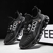 billige Sneakers til herrer-gule herresneakers med flammedesign, lett, pustende overdel, komfortabel passform for løping, trening og hverdagsbruk