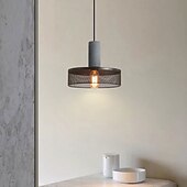 cheap Pendant Lights-Chandelier Cement Iron Cage Pendant Light Creative Metal Mesh Ceiling Light Fixture, Flush Mount Hanging Light for Kitchen Island Dining Room Bedroom Living Room Corrido Lamp