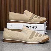 preiswerte Herrenpantoletten &amp; -slipper-Herren-Slipper aus Strick, atmungsaktives Obermaterial aus Webstoff mit flexibler Gummisohle, bequem und leicht für Sommer, Strand und Autofahren