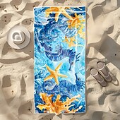 voordelige Dekens &amp; dekentjes-Zachte en absorberende strandhanddoek - lichtgewicht, snel drogend, zandvrij ontwerp voor strand, zwembad en reizen
