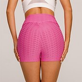 economico Leggings semplici-Per donna Shorts Leggings Streetwear Casual Corto Vita Alta Semplice Elastico in vita Jacquard Traspirabilità Elasticizzato Vacanza Streetwear Abbigliamento quotidiano Nero Bianco Giallo Rosso Estate