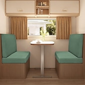 abordables Funda de sofá-Fundas de cojín elásticas para comedor de RV de 2 piezas, fundas de cojín de sofá en forma de T, fundas elásticas para asientos de caravana, protección de muebles de RV duradera y fácil de instalar