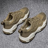 preiswerte Sneaker für Herren-Olivgrüne Wander-Sneaker für Herren – strapazierfähige Outdoor-Wanderschuhe mit atmungsaktivem Mesh und robuster Sohle für Trail-Walking, Camping und den täglichen Gebrauch im Freien