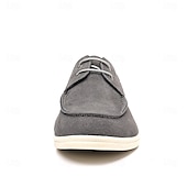 cheap Casual-Men&#039;s Beige Faux Suede Boat Shoes with Lace-Up Design – Comfortable Casual Footwear for Weekend, Vacation &amp; Daily Use