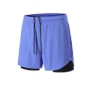 abordables Pantalons de Course &amp; Collants-Homme short avec collants Patchwork Shorts Extérieur Sport &amp; Loisir Occasionnel Respirant Séchage Rapide Léger Tennis Le golf Course Coupe régulière Tenue de sport Tenues de Sport Bloc de Couleur