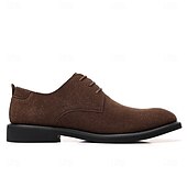 preiswerte Formell-Braune Derby-Schuhe aus hochwertigem Rindsleder für Herren mit glattem Kunstleder-Finish – klassisches Schuhwerk fürs Büro, formelle Anlässe und den Alltag