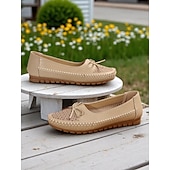 economico Slip-ons e mocassini da donna-mocassini da guida pieghevoli da donna: mocassini in morbida pelle con suole flessibili per il relax in giardino, il relax in veranda e l&#039;uso quotidiano
