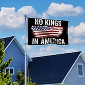 economico Bandiere da Giardino, Striscione-Nessun re protesta all'aperto al chiuso con occhielli bandiera americana casa cortile giardino decorazioni festa striscione cartello