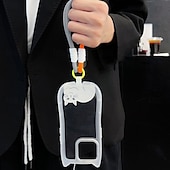 abordables Coques autres téléphones-Nouveau coussin de téléphone à la mode et mignon avec motif de chat, corde courte polyvalente, corde de poignet solide, corde anti-perte