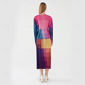 cheap Graphic Skirts-Women&#039;s Skirt Elegant Vintage Fashion Casual Midi Mid Waist Skirts Gradient Ruched Stretchy Yellow Summer Polyester