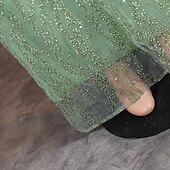 baratos Vestidos de Noite-Vestido Elegante Sereia  Trompete Formal Casamento Comprimento do Chão Sem Mangas Decote Redondo Chiffon com Pérolas Lantejoula
