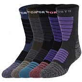 abordables Accesorios para deportes y aire libre-1 Par Hombre Mujer calcetines de lana merino Calcetines de senderismo Calcetines para correr Mantiene abrigado Transpirable Anti ampollas Grueso Invierno Al aire libre tripulación media Retazos Lana