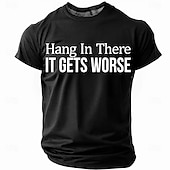 abordables Camisetas divertidas para hombres-Hombre Argot divertido Sarcasmo Camiseta Manga Corta Camiseta Impresión 3D Cuello Barco Camisa Moda Diario Básico Calle Casual Diario Negro Rojo Azul Piscina Verano Primavera Todas las Temporadas Ropa