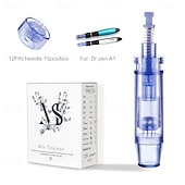 baratos Utensílios dermatológicos-Caneta nano redonda dr pen a1 com 15 peças/caixa, cartucho para microagulhamento, cuidados com a pele, maquiagem BB glow