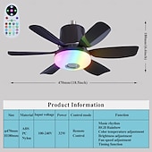 preiswerte Deckenventilator-Leuchten-1 moderner Deckenventilator-Kronleuchter mit intelligenter Fernbedienung, E27-Schraubsockel – einfach zu installieren, starker Wind für Wohnzimmer, Schlafzimmer, Arbeitszimmer, Küche, Werkstatt,