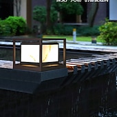 voordelige Postlicht-Buitenpaalverlichting armatuur moderne tuin entree buiten zuilverlichting metalen behuizing patio pilaarverlichting 110-240v 20w