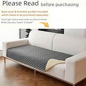 baratos Cobertura de Sofa-Capa de sofá antiderrapante de 1 peça - tecido clássico de poliéster acolchoado, para sofás de 1 a 4 lugares, perfeita para sala de estar, escritório, quarto ou uso externo (apoios de braço) &amp;encosto