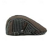 economico Cappelli da uomo-Per uomo Coppola Cappello Ascot Cappello da Giornalista Nero Rosso Cotone Moda Casual Streetwear Quotidiano Plaid Regolabile Protezione solare Traspirante