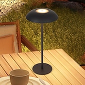 economico Lampade da tavolo-Lampada da tavolo ricaricabile in metallo di alluminio con tre colori dimmerabili e luce soffusa per la protezione degli occhi, campeggio all&#039;interno e all&#039;esterno, lettura, illuminazione da comodino, ricarica di tipo C.