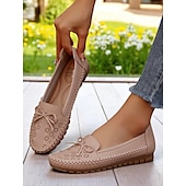 economico Slip-ons e mocassini da donna-mocassini da guida pieghevoli da donna: mocassini in morbida pelle con suole flessibili per il relax in giardino, il relax in veranda e l&#039;uso quotidiano