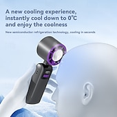 cheap Flashlights &amp; Camping Lights-1 Pc handheld cooling fan with 100 levels of cooling and folding, portable turbo mini semiconductor ice pack fan