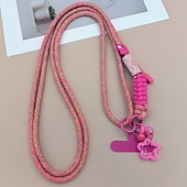 economico Lanyards e cinturini da polso per telefono-Nuovo telefono cellulare con ciondolo a forma di cartone animato, corda per appendere tracolla regolabile, etichetta stampata da donna, corda per appendere all&#039;aperto, viaggio, arrampicata, corda