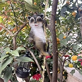 halpa Maisemavalot-1 kpl kiipeilevä pesukarhupatsas, jossa on aurinkokennolla toimiva vedenpitävä valo, puutarhaterassilla ja parvekkeella riippuva koristevalo, söpö eläinmaisemavalo