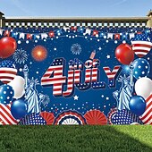 olcso július 4-e-Amerikai zászló csillagok lufi július 4-i patrióta függetlenségi napi fényképező háttér veteránok napjára bál születésnapi parti dekorációs eszközök stúdiófotózás kellékei