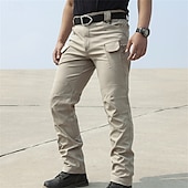 baratos Partes inferiores-Homens Calça Cargo Calças de Trilha calças de caminhada Ao ar livre Normal Prova-de-Água A Prova de Vento Secagem Rápida Leve Calças Bolso Com Zíper Preto Verde Acampar e Caminhar Golfe Corrida S M L