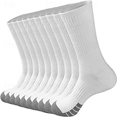preiswerte Herrensocken-Herren 5 Paare Mehrfachpackungen Socken Laufsocken Freizeitsocken Weiß Rote Farbe Farbblock Urlaub Sport &amp; Outdoor Täglich Basic Mittel Frühling Herbst Mode Lässig