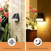 olcso Kültéri falilámpák-4 db 2 db 1 db kültéri LED napelemes fali lámpa sövény esőálló kerti dekoráció úszómedence vízálló ipx park lépcsőfok kerítés gyepvilágítás