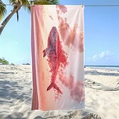 voordelige Dekens &amp; dekentjes-Zachte en absorberende strandhanddoek - lichtgewicht, snel drogend, zandvrij ontwerp voor strand, zwembad en reizen