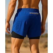 abordables Pantalons de Course &amp; Collants-Homme short avec collants Patchwork Shorts Extérieur Sport &amp; Loisir Occasionnel Respirant Séchage Rapide Léger Tennis Le golf Course Coupe régulière Tenue de sport Tenues de Sport Bloc de Couleur
