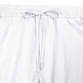 abordables Pantalons Cargo-Homme Pantalons Cargo Pantalon Jogger Pantalons Cordon de serrage Taille Élastique Multi-poches Uni Portable Extérieur Quotidien Camping &amp; Randonnée Mode Classique Noir Blanche
