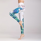cheap Graphic Leggings-Women's Slacks Leggings Cozy Leggings Streetwear Casual Full Length Natural Flower Elastic Waist Print Comfy Outdoor Comfortable Vacation Weekend Wine Black White Pink Fall Regular Fit