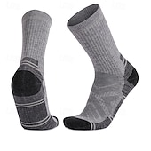 abordables Accesorios para deportes y aire libre-1 Par Hombre calcetines de lana merino Calcetines de senderismo Calcetines para correr Mantiene abrigado Transpirable Anti ampollas Grueso Invierno Al aire libre tripulación de cuarto Retazos Lana
